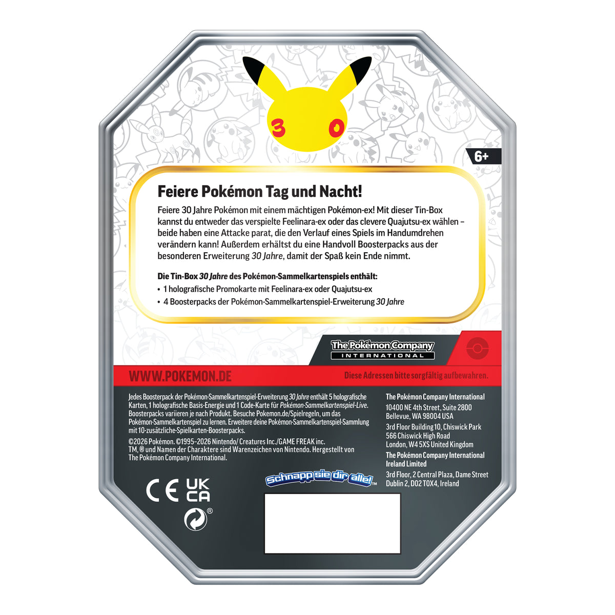 Pokémon - 30 Jahre - Tin Nacht - DE