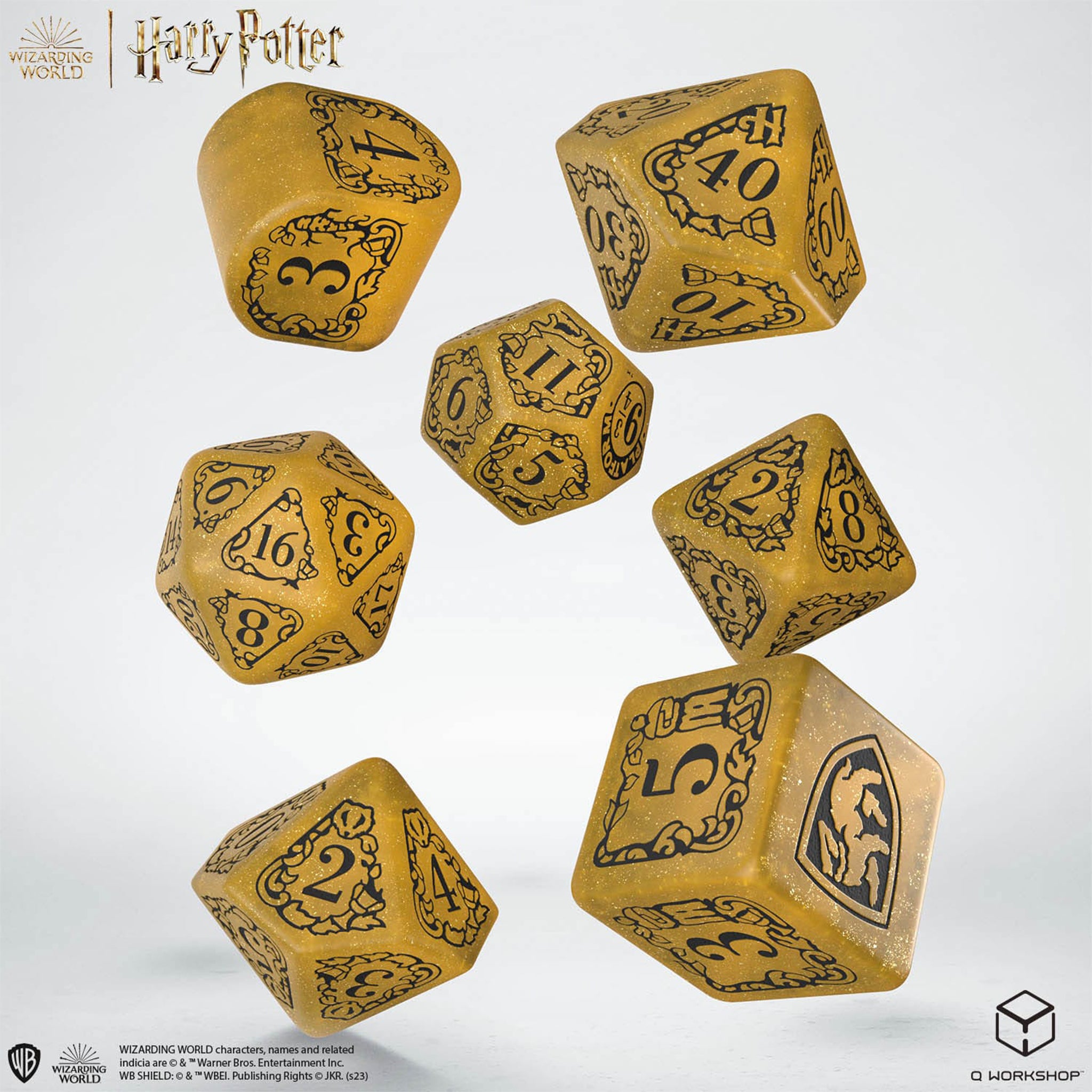 Harry Potter Hufflepuff Dice Set – Modern Edition (Gelb)