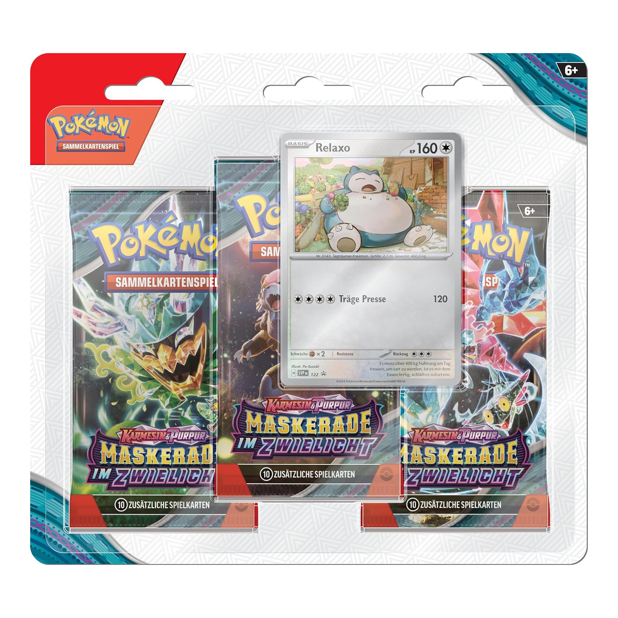 Pokémon - Maskerade im Zwielicht 3-Pack Blister - DE Relaxo