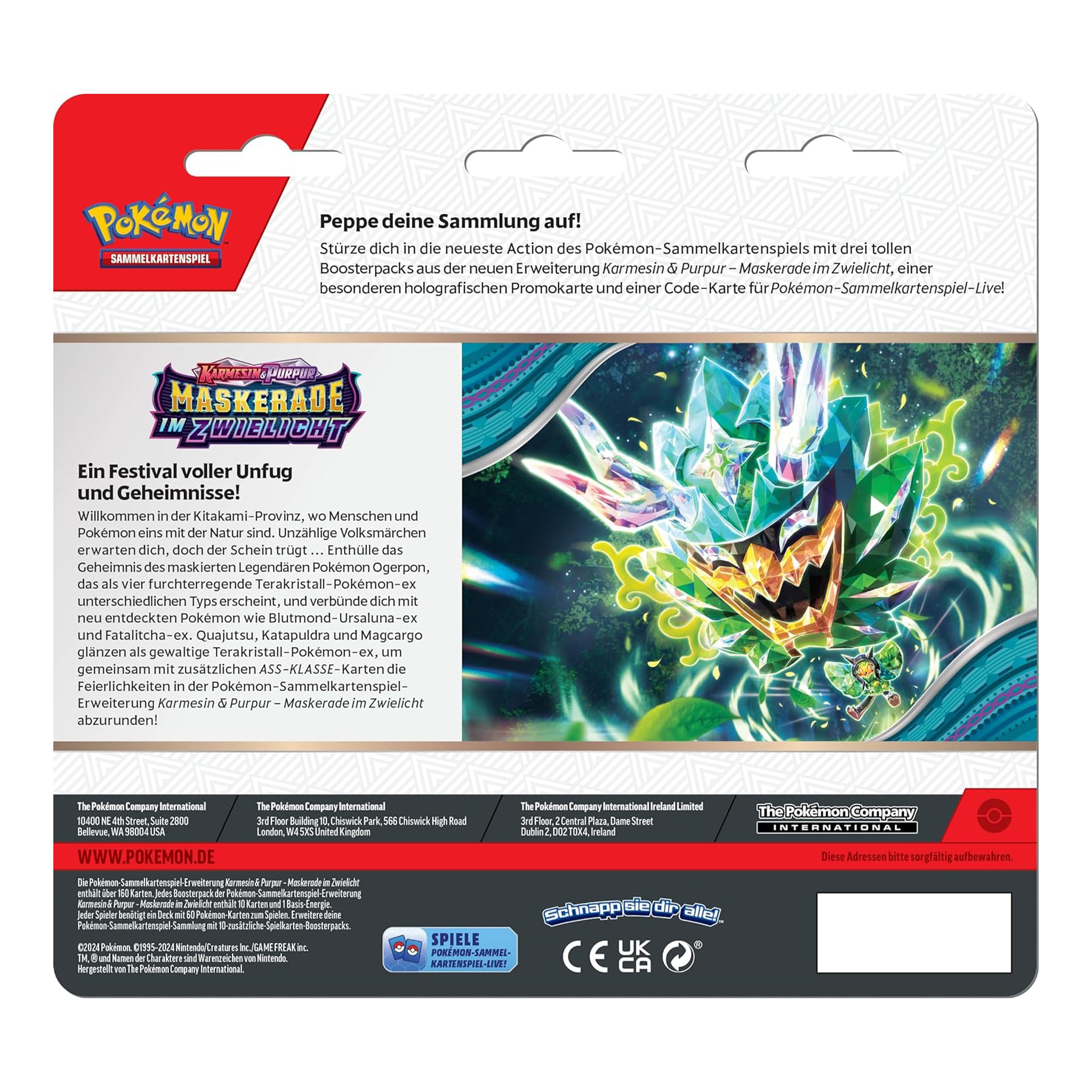 Pokémon - Maskerade im Zwielicht 3-Pack Blister - DE