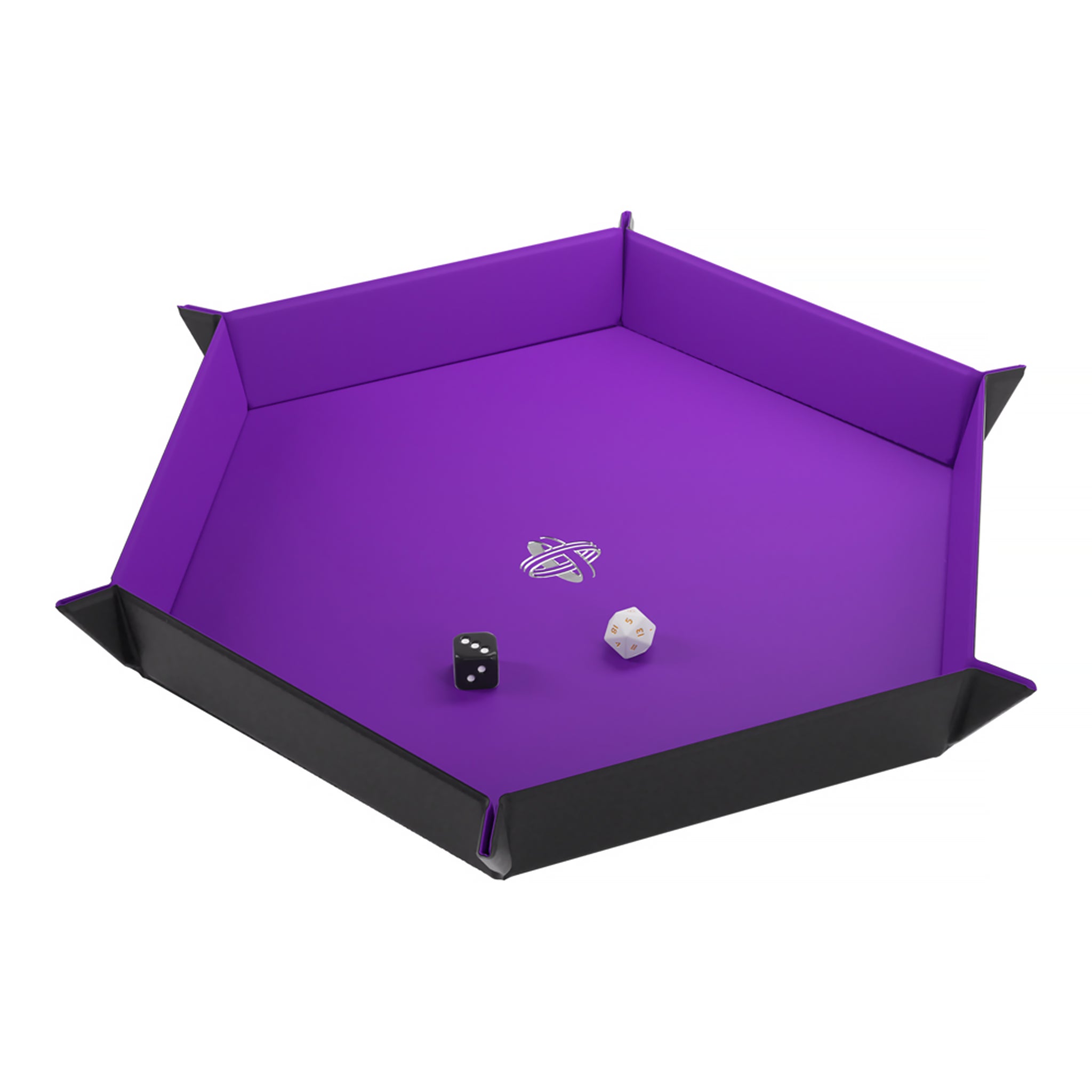 Magnetic Dice Tray - Hexagonal - Black/Purple