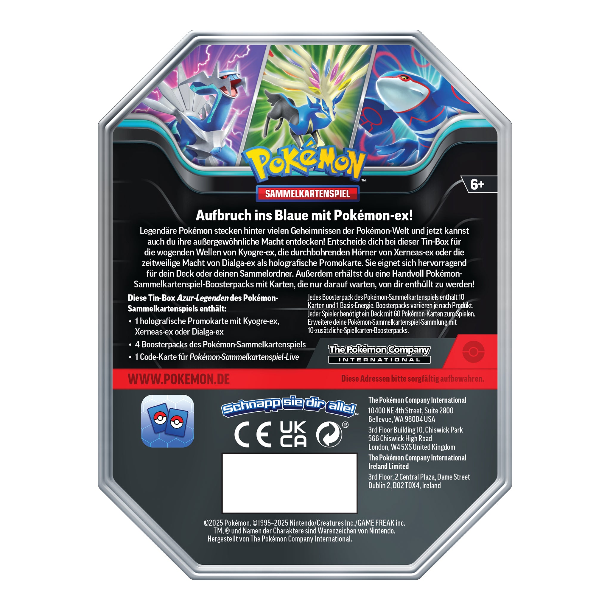 Pokémon - Kyogre Tin - DE