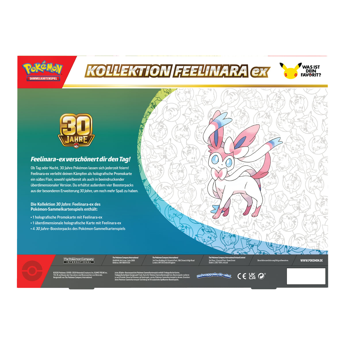 Pokémon - 30 Jahre - Feelinara ex Kollektion - DE