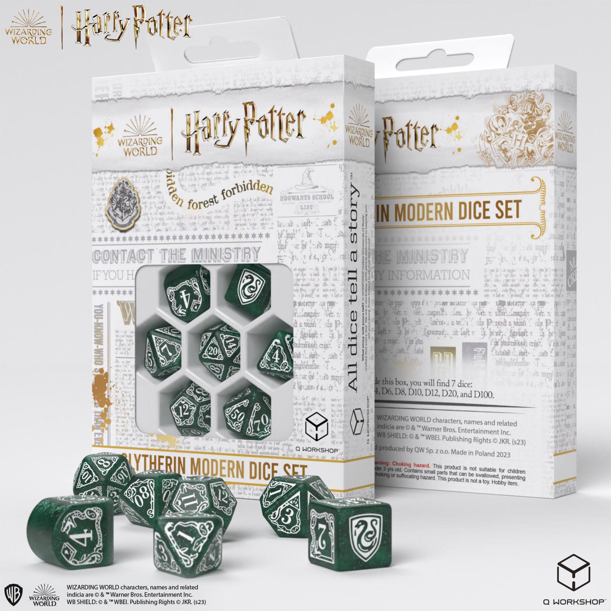 Harry Potter Slytherin Dice Set – Modern Edition (Grün)