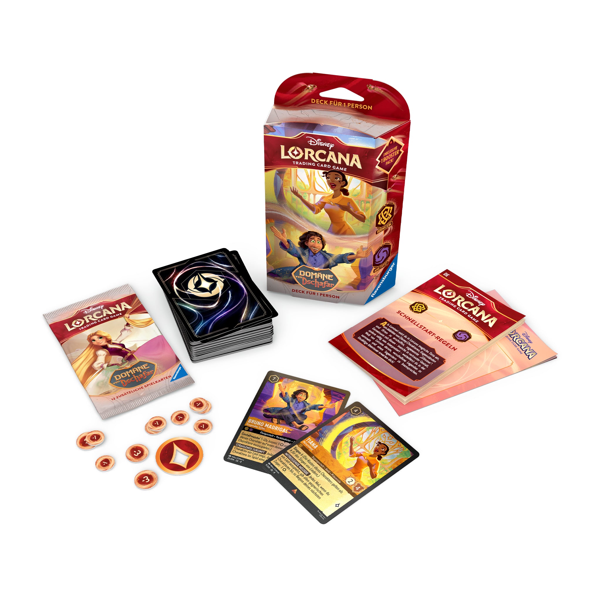 Disney Lorcana - Domäne von Dschafar Starter Deck - Bernstein/Amethyst - DE
