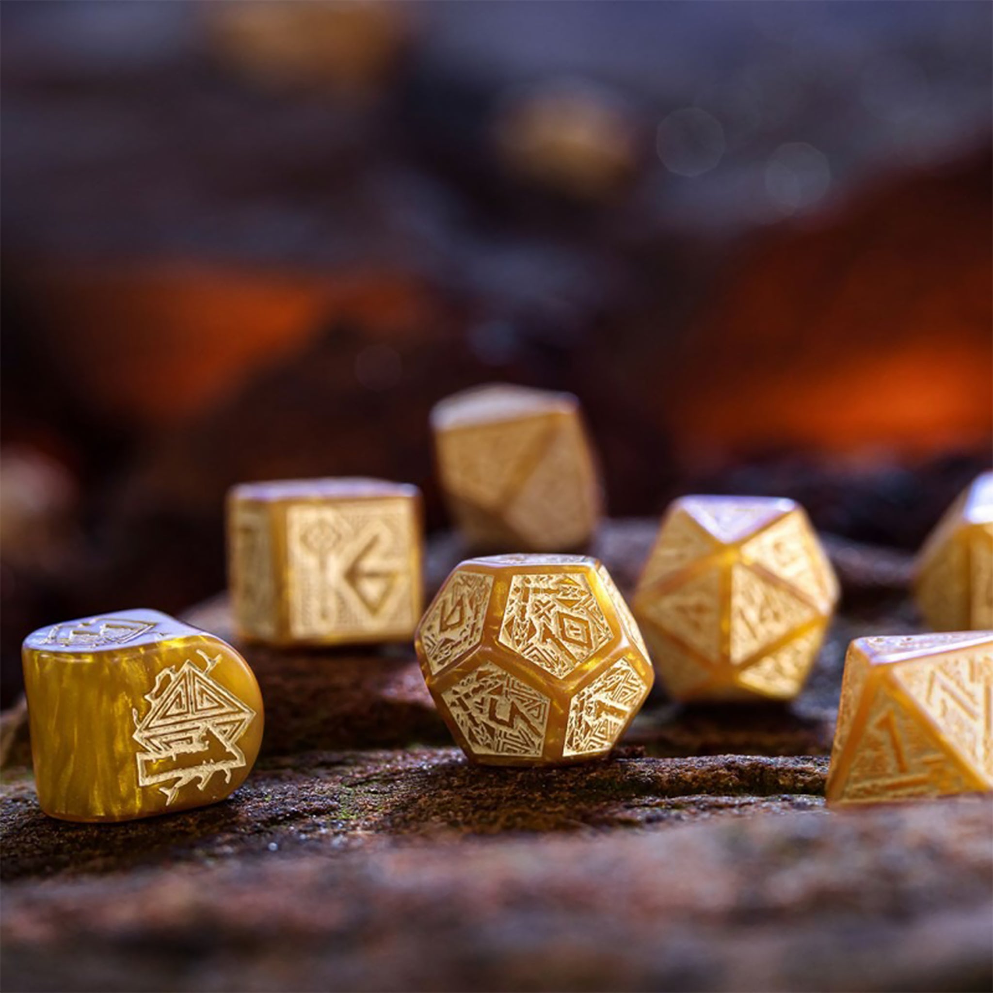 Dwarven Dice Set - Gold