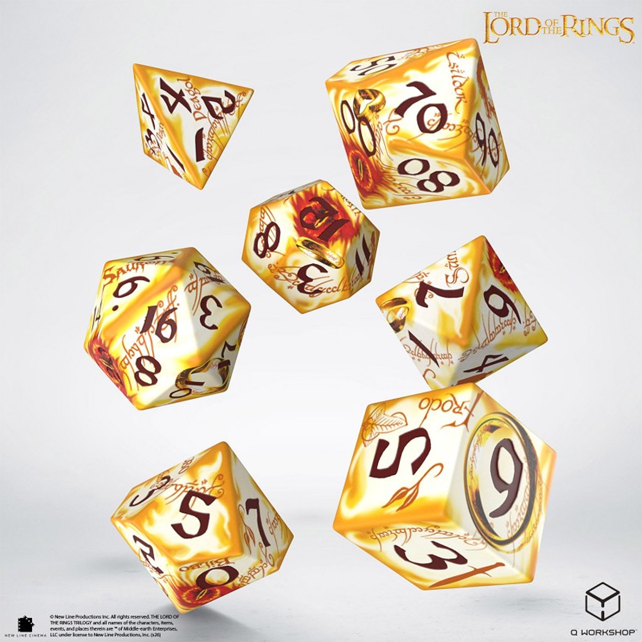 The Lord of the Rings – Full Art Dice Set - Whitefire Radiance