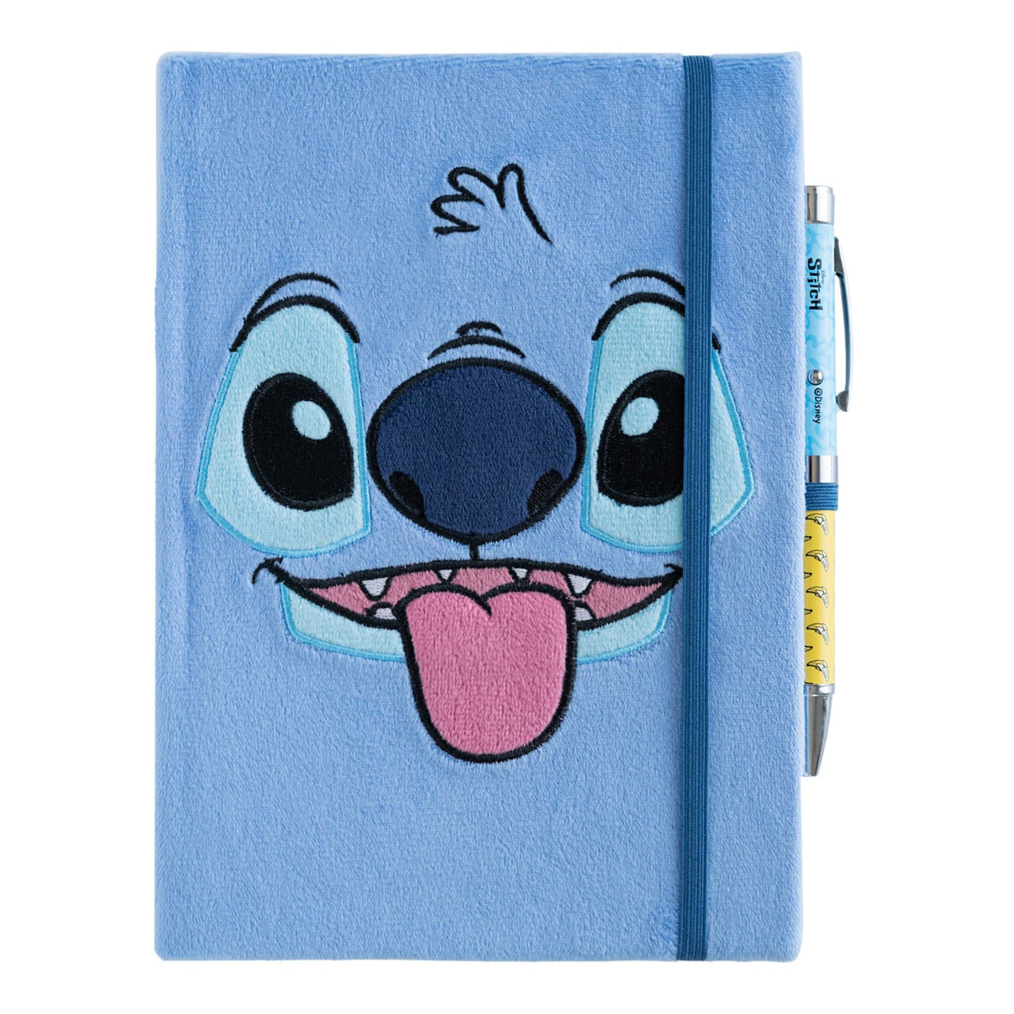 Stitch - Premium Plüsch Notizbuch A5 mit Stift