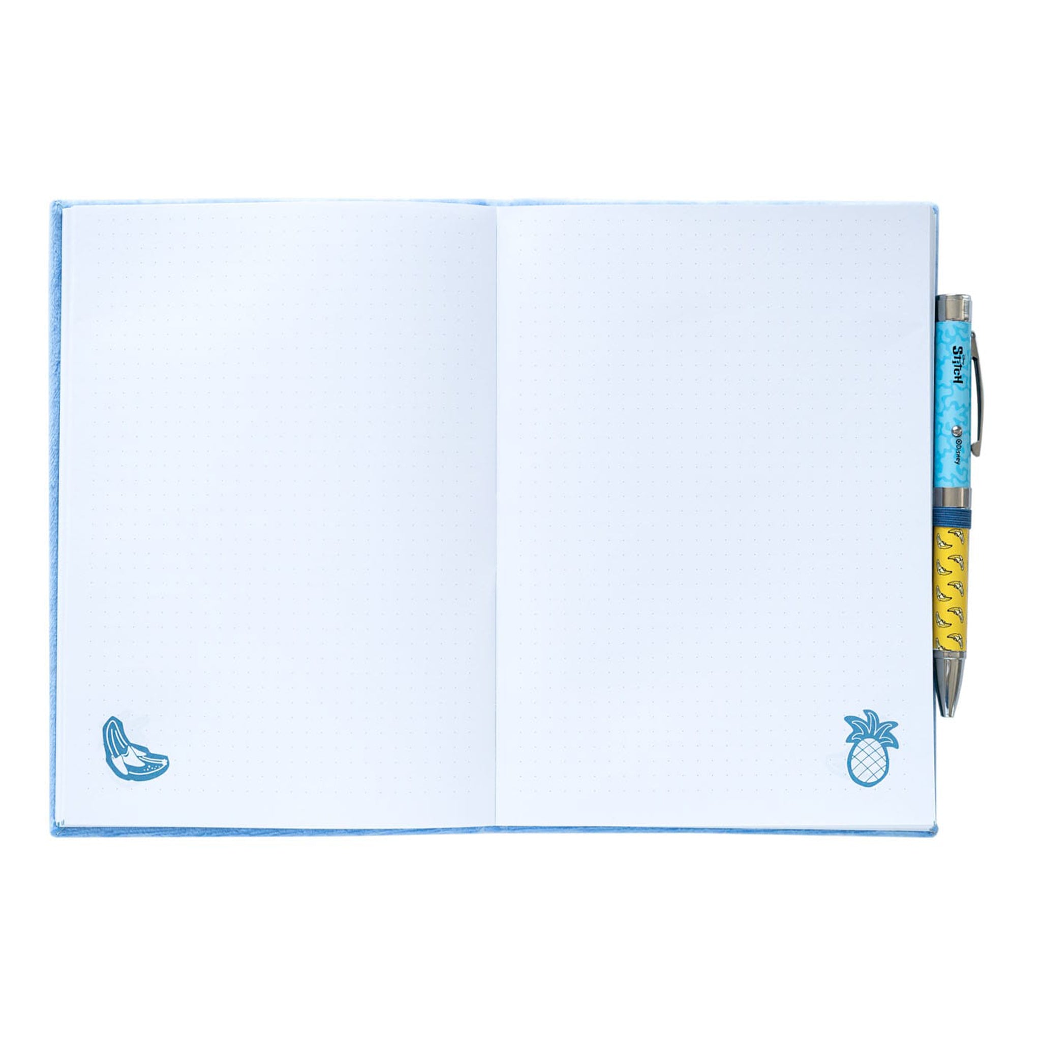 Stitch - Premium Plüsch Notizbuch A5 mit Stift