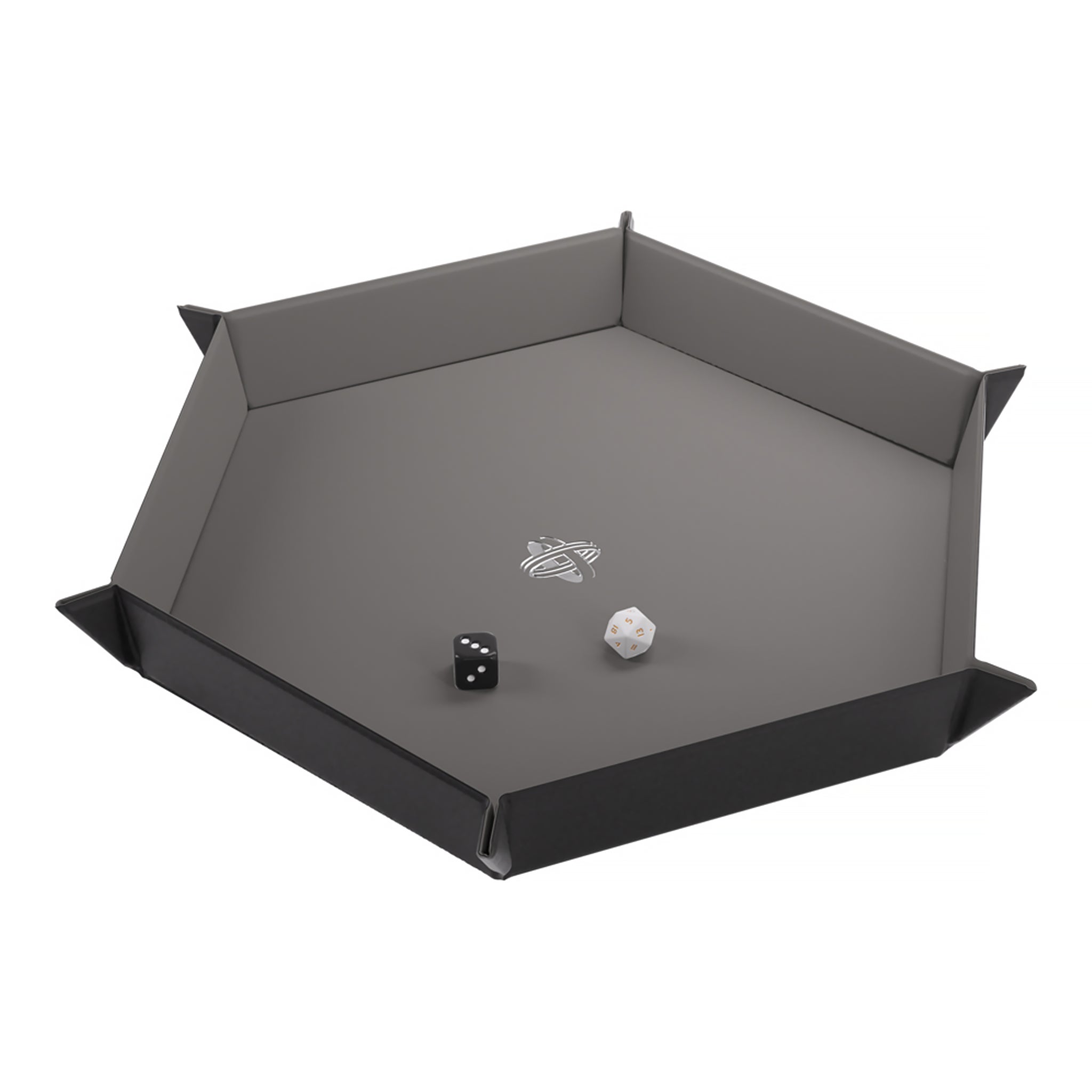 Magnetic Dice Tray - Hexagonal - Black/Gray