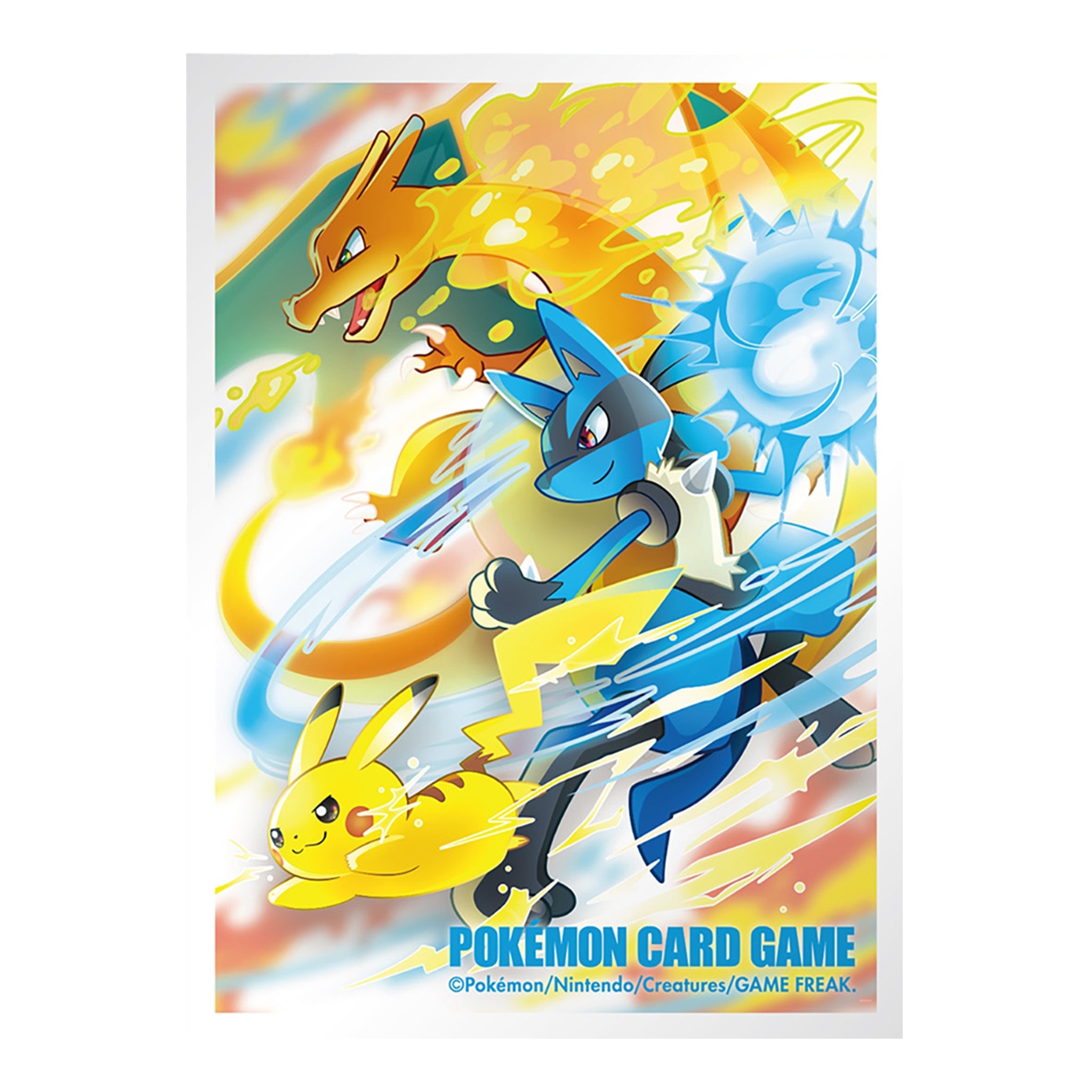Pokémon Center Sleeves - Pikachu mit Lucario & Glurak