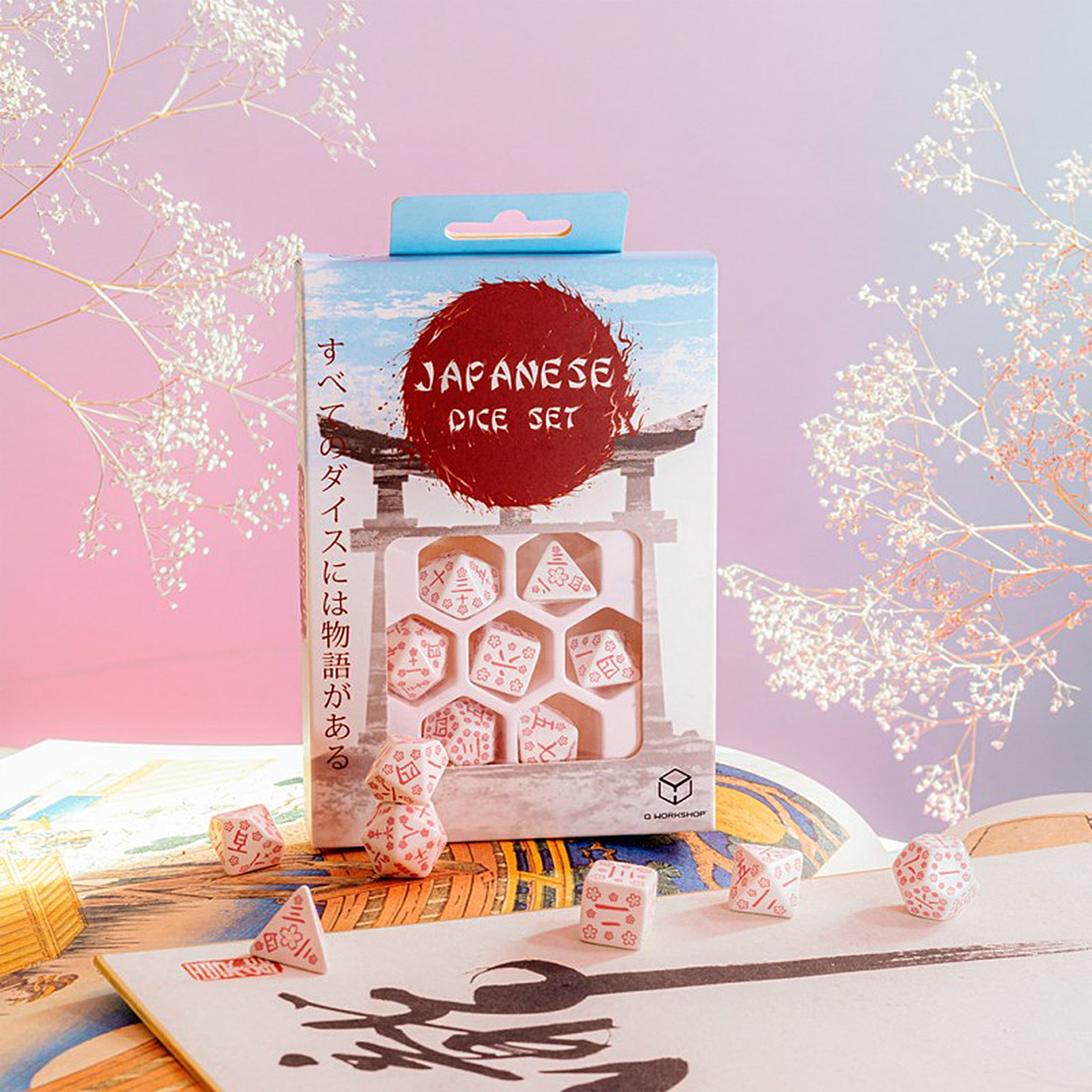 Japanese Dice Set - Cherry Blossom Petals