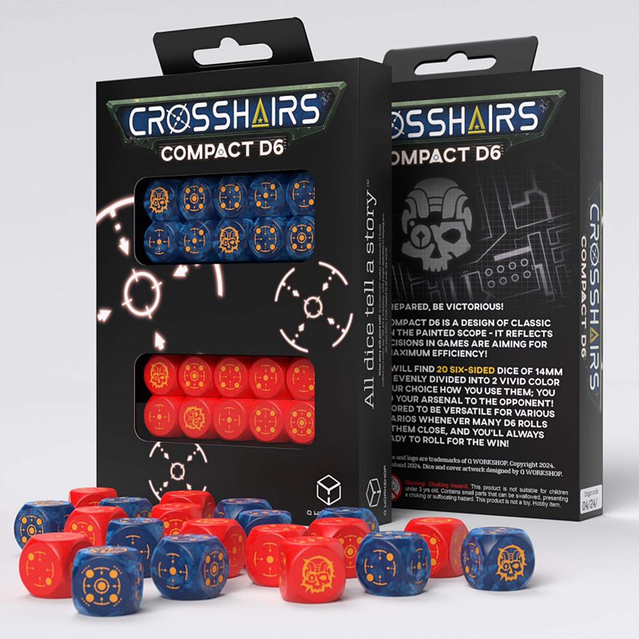 Crosshairs Compact D6 - Kobalt & Rot